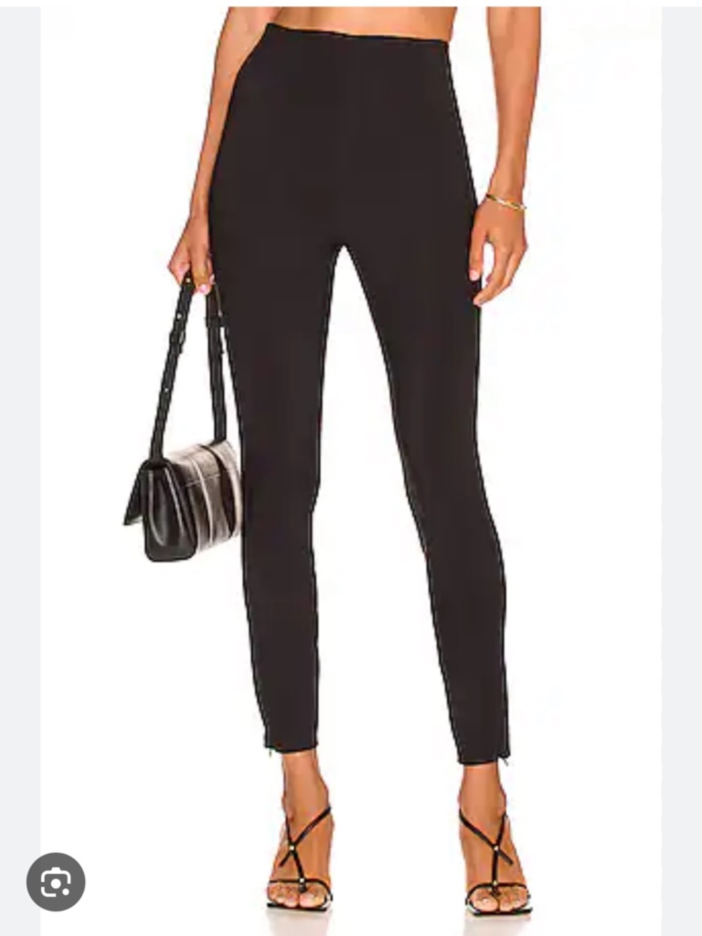 Alexander Wang Black Tapered Ankle Zip Pull On Elastic Waistband Pants Size 2